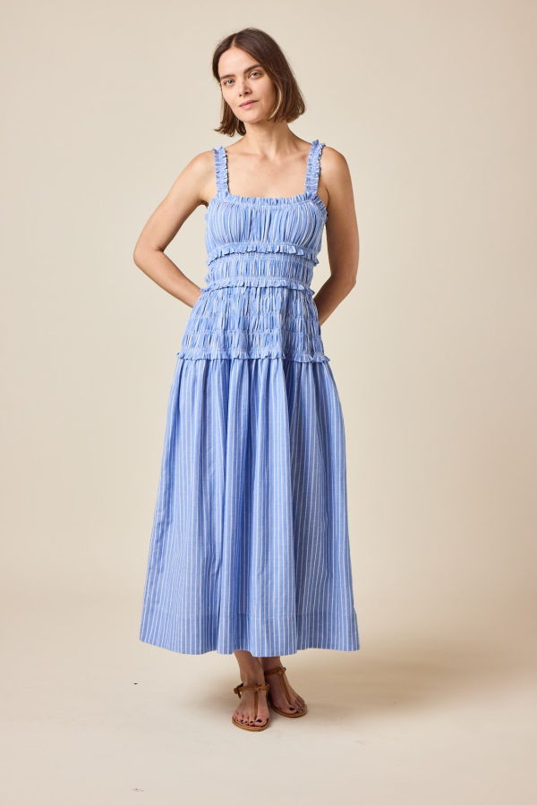 DÔEN Marianne Dress - Deauville Stripe