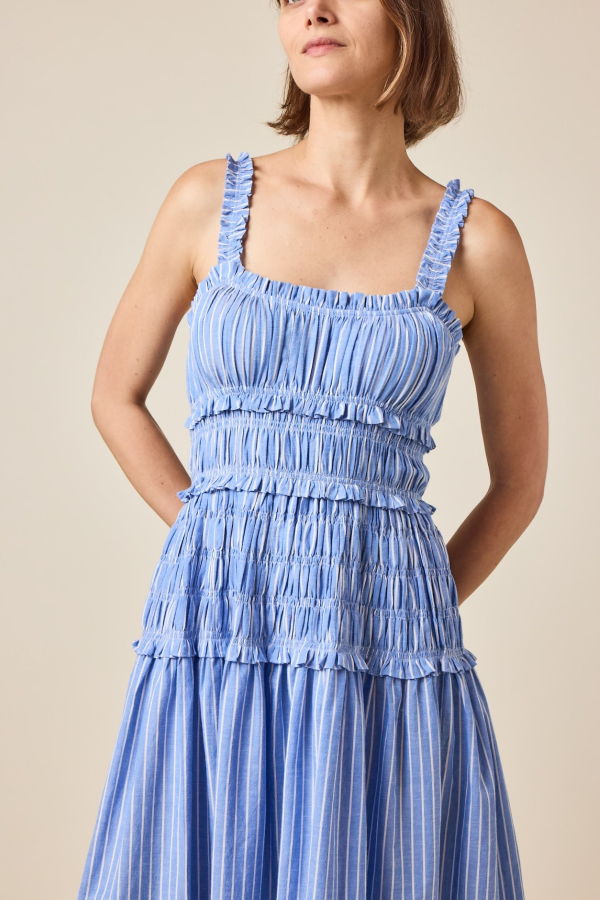 DÔEN Marianne Dress - Deauville Stripe