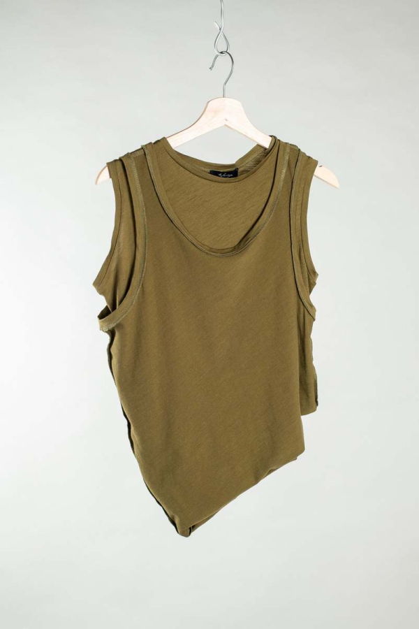 Wanze Double Layered Tank - Olive