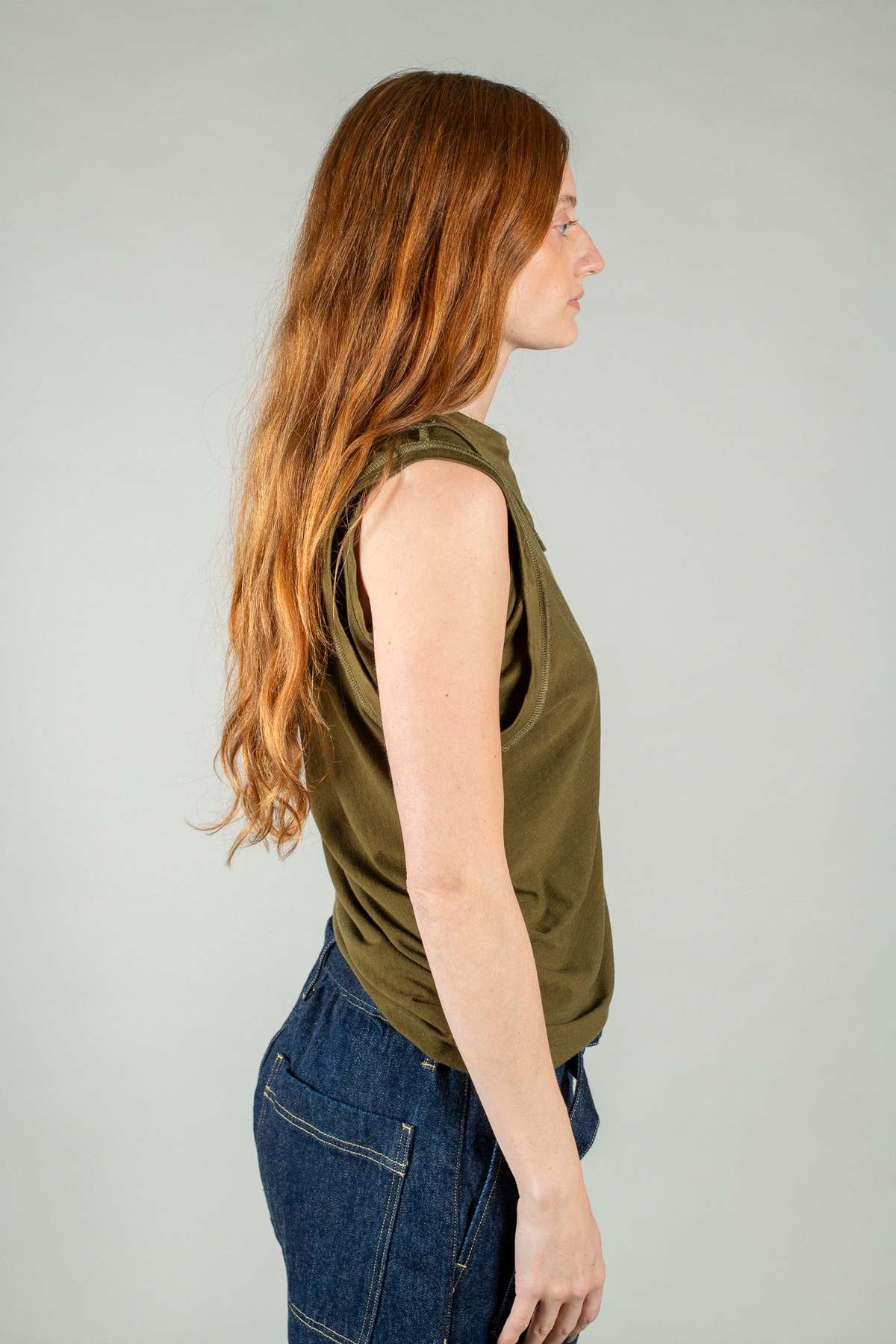Wanze Double Layered Tank - Olive - Image 5 of 10