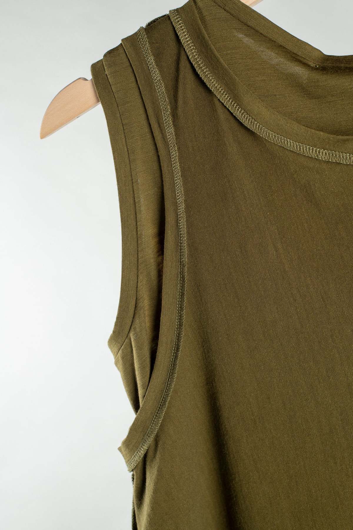 Wanze Double Layered Tank - Olive - Image 6 of 10