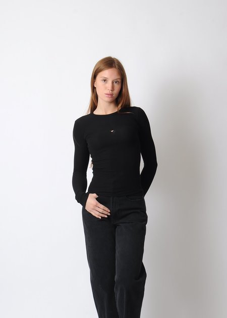 Crew Neck Long Sleeve T-Shirt ( Type-1 ) X Tim Lehi 'Black