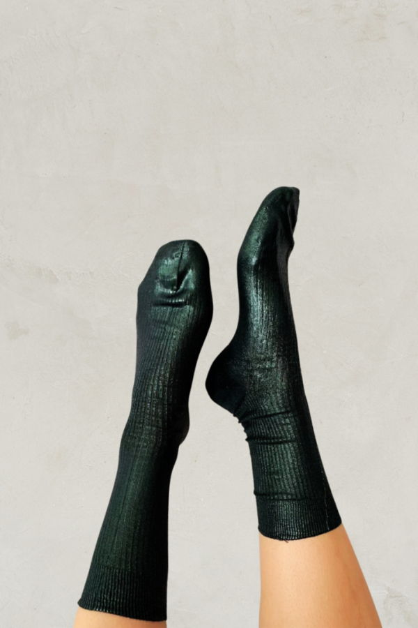 Maria La Rosa Cipresso Silk Socks - Cipresso