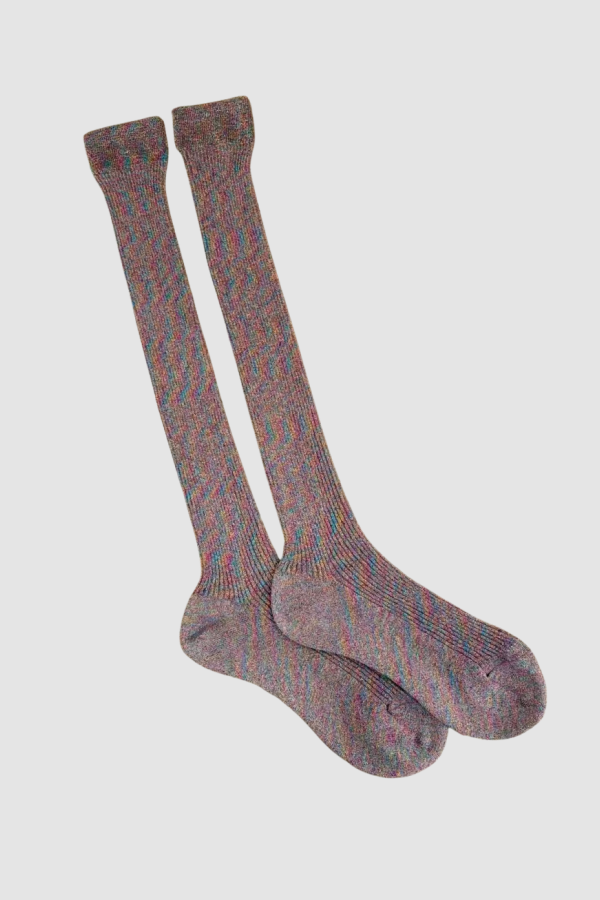 Maria La Rosa Glitter Knee-High Socks - Rainbow