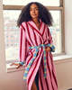 Dusen Dusen Magnolia Stripe Bathrobe - Thumbnail 1