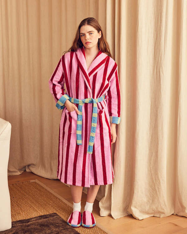Dusen Dusen Magnolia Stripe Bathrobe