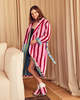 Dusen Dusen Magnolia Stripe Bathrobe - Thumbnail 8