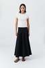 St. Agni Cotton Circle Hem Skirt - Black - Thumbnail 1