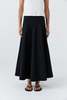 St. Agni Cotton Circle Hem Skirt - Black - Thumbnail 2