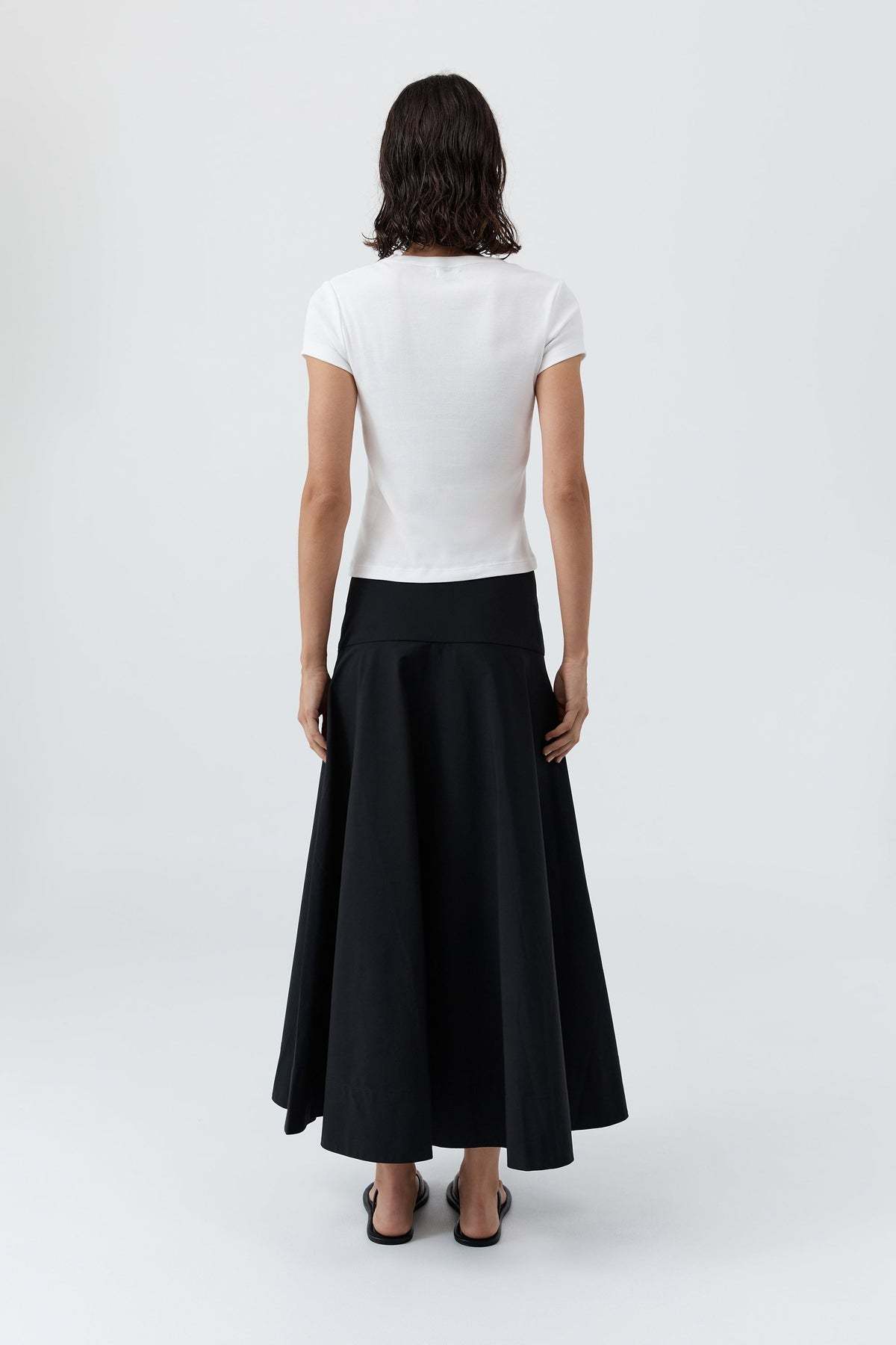 St. Agni Cotton Circle Hem Skirt - Black - Image 6 of 7
