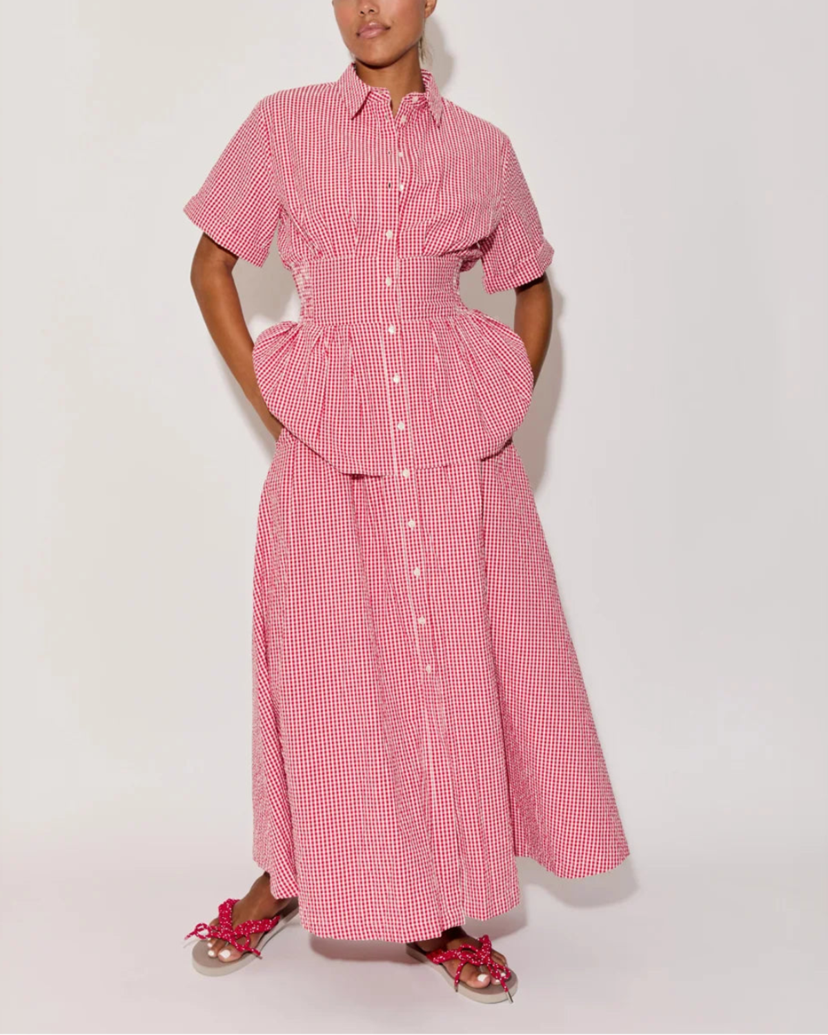 Rosie Assoulin Boogie Woogie Bugle Boy Dress - Red - Image 2 of 5