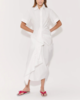 Rosie Assoulin Gathered Ruffle Shirt Dress - White - Thumbnail 2