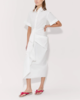 Rosie Assoulin Gathered Ruffle Shirt Dress - White - Thumbnail 6
