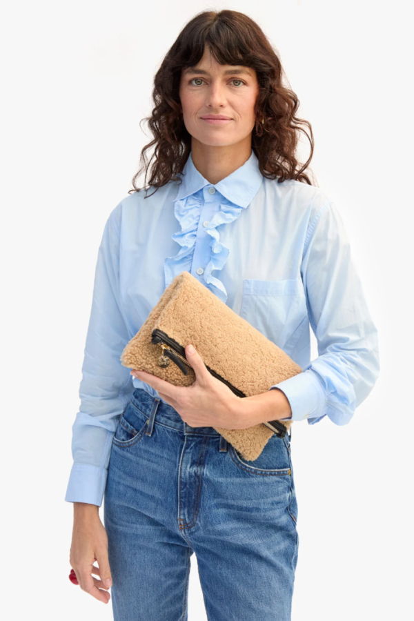 Clare V. Foldover Clutch - Cafe Au Lait