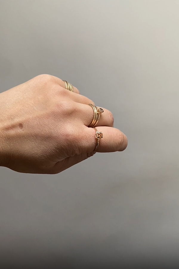 Elaine Ho Little Spessartine Garnet 14K Gold Ring