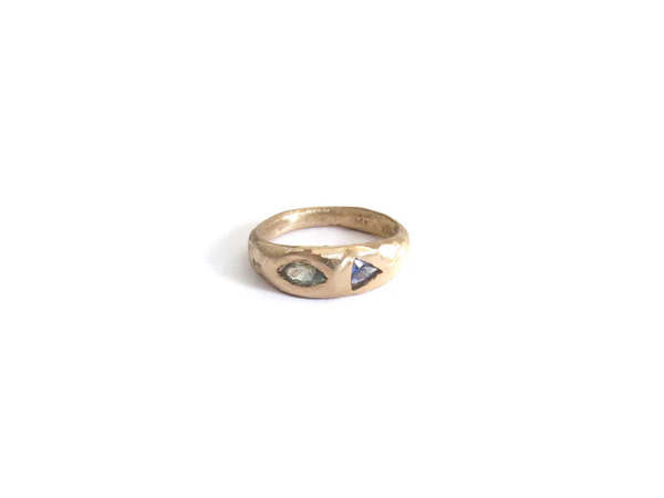 Elaine Ho 14K Gold Sapphire Ring