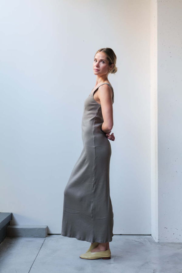 at Dawn. Square Neck Long Dress