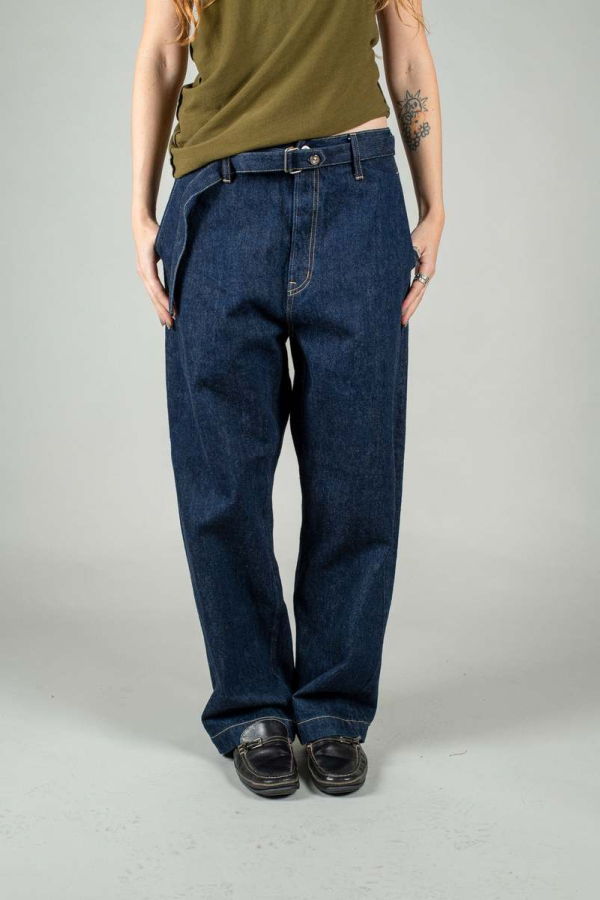 Yoko Sakamoto Belted Trouser Trousers - Indigo