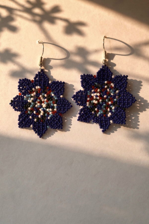 IKKIVI Bead Earrings - Blue