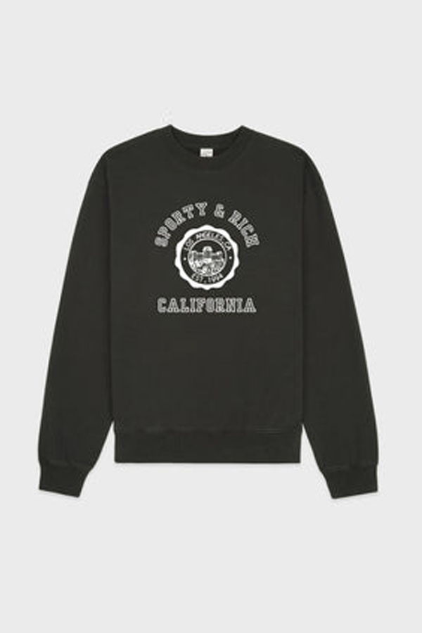 SPORTY & RICH Tunic Top - Faded Black