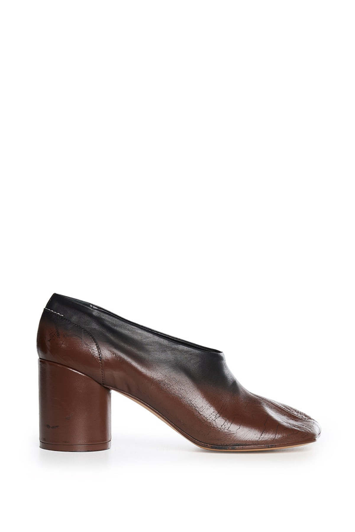 MM6 Maison Margiela Anatomic Block-Heel Leather Pumps - Image 1 of 6