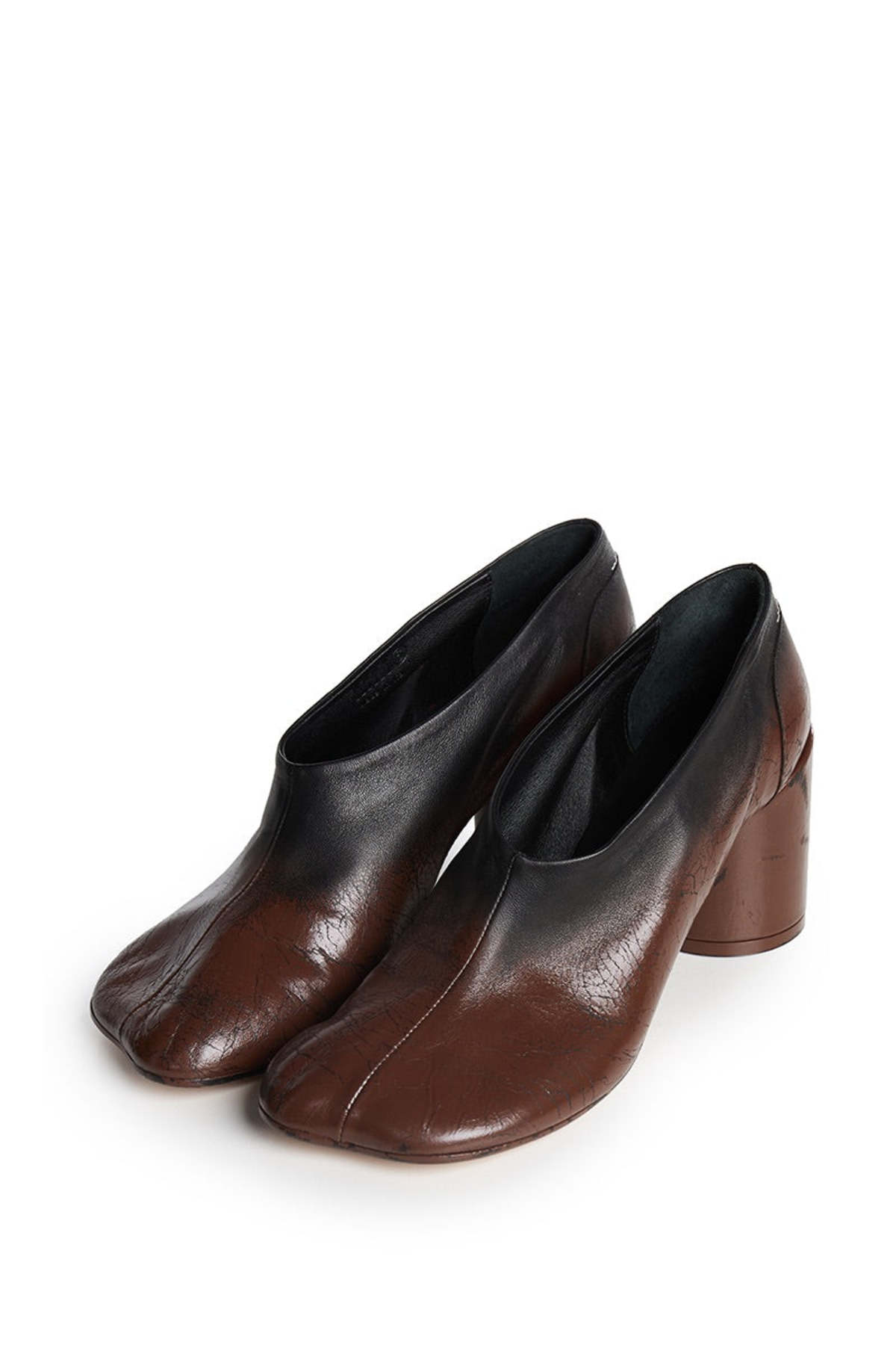 MM6 Maison Margiela Anatomic Block-Heel Leather Pumps - Image 3 of 6