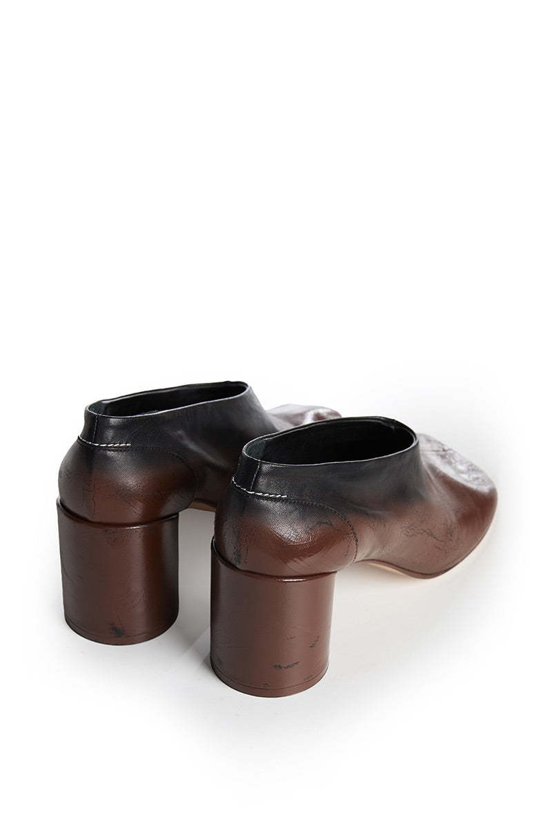 MM6 Maison Margiela Anatomic Block-Heel Leather Pumps