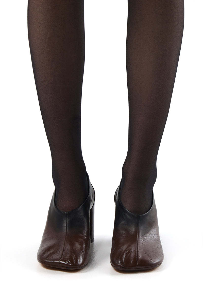 MM6 Maison Margiela Anatomic Block-Heel Leather Pumps