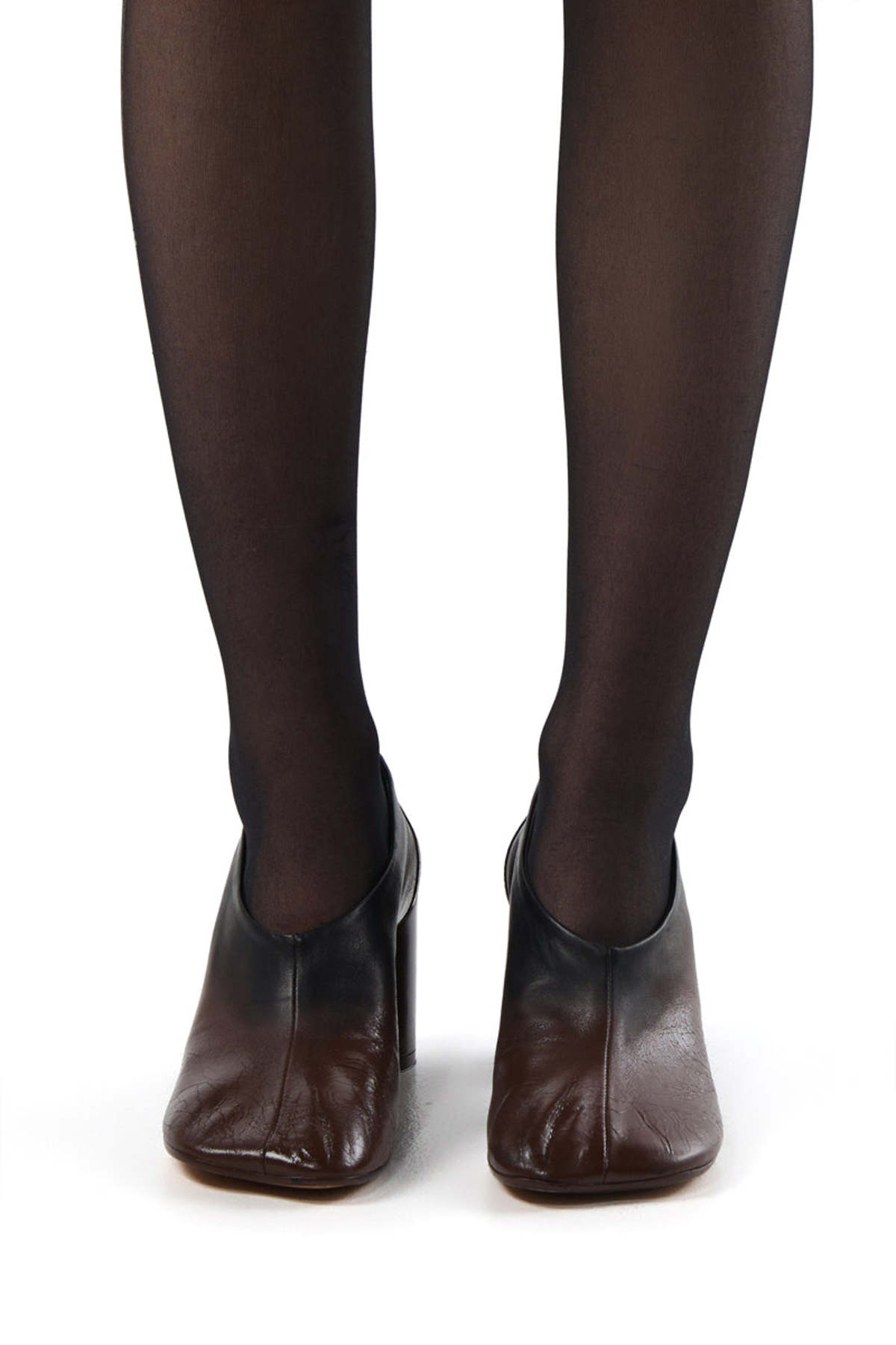 MM6 Maison Margiela Anatomic Block-Heel Leather Pumps - Image 5 of 6