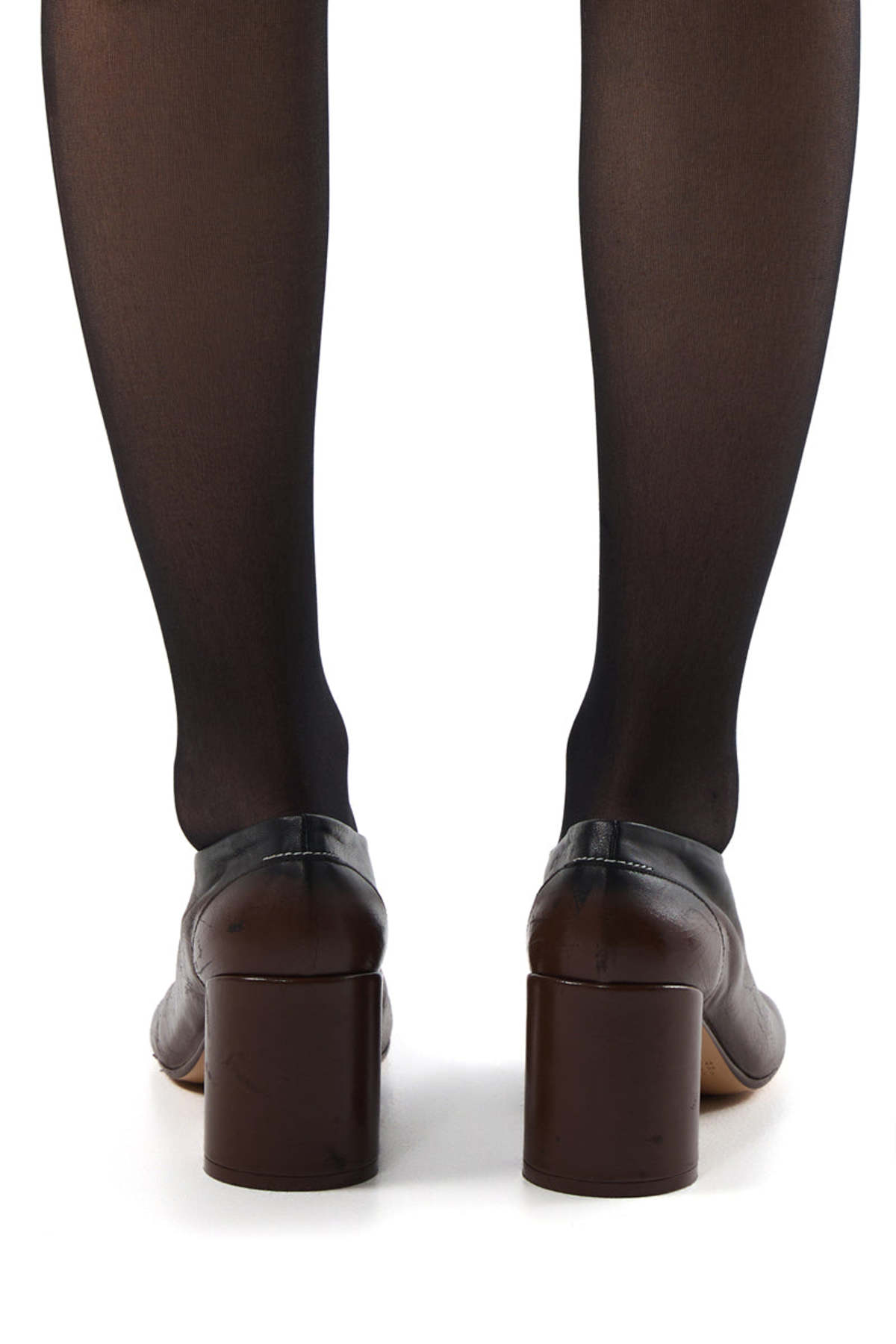 MM6 Maison Margiela Anatomic Block-Heel Leather Pumps - Image 6 of 6