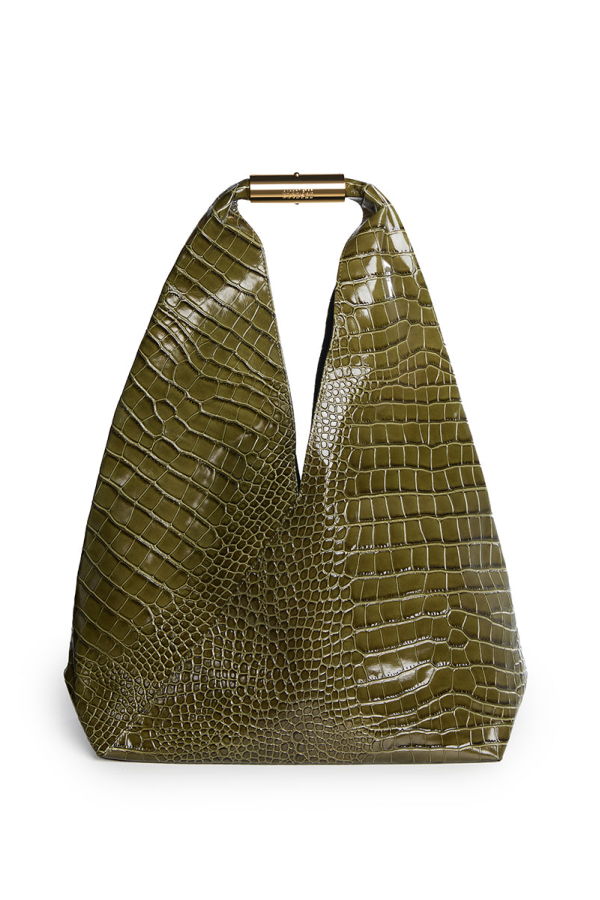MM6 Maison Margiela Crocodile-Embossed Japanese Bag