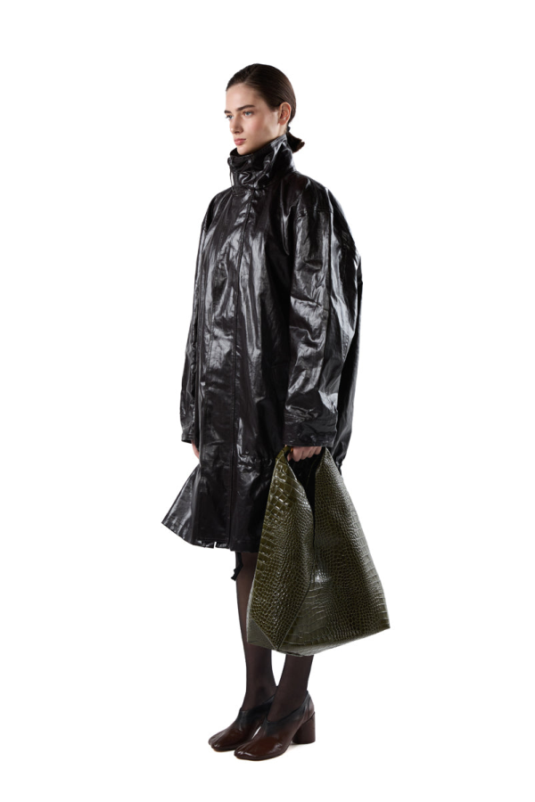 MM6 Maison Margiela Crocodile-Embossed Japanese Bag