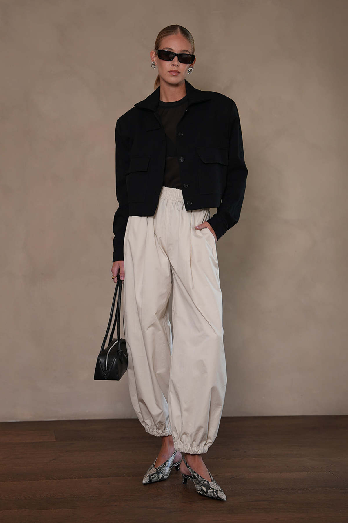 Parentezi Phoebe Bomber Jacket - Black - Image 1 of 8