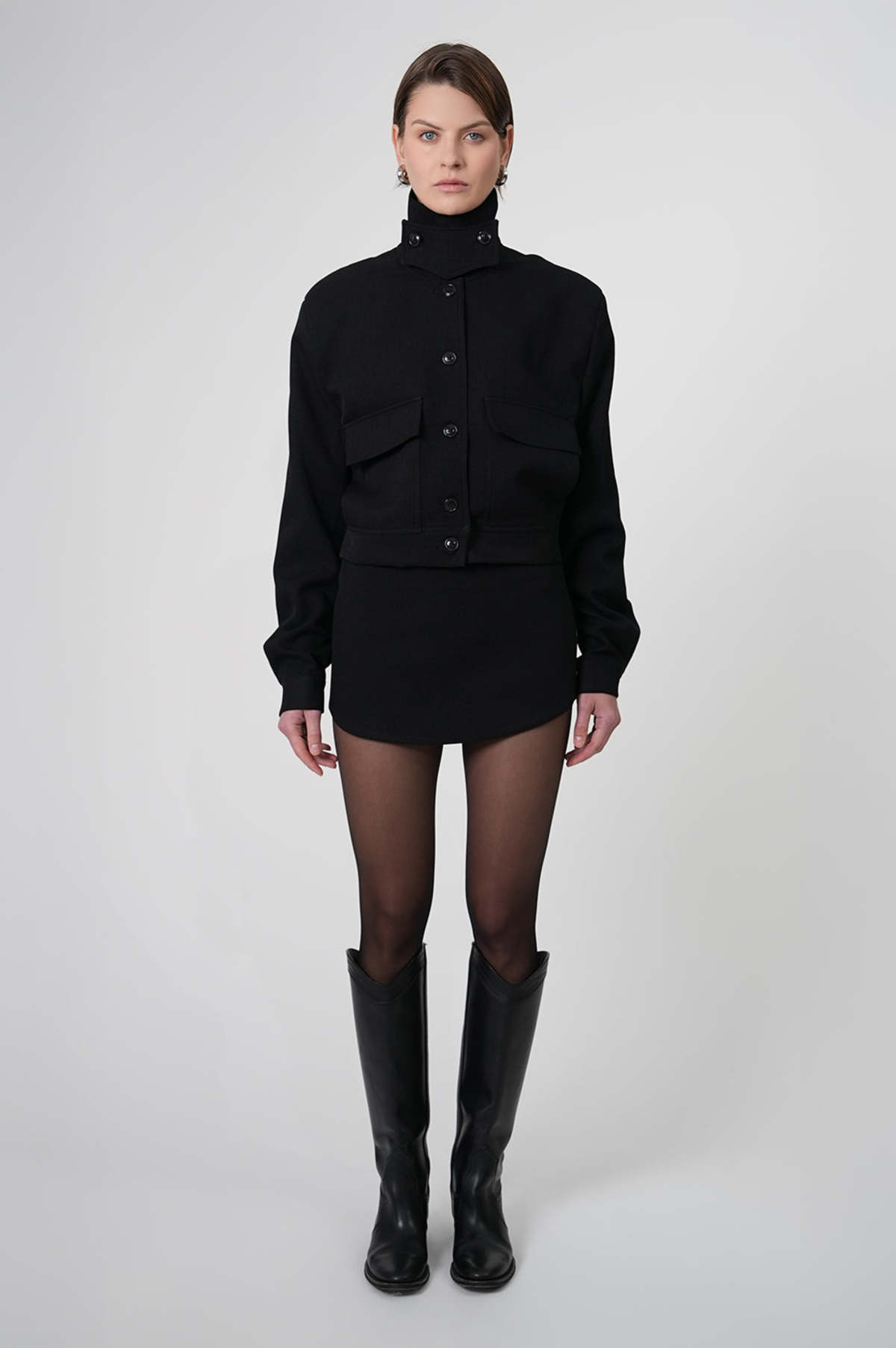 Parentezi Phoebe Bomber Jacket - Black - Image 6 of 8