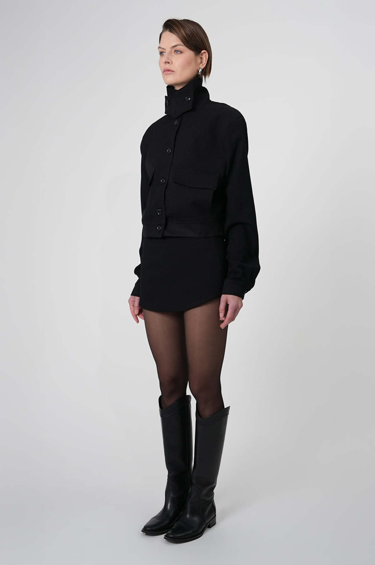 Parentezi Phoebe Bomber Jacket - Black - Image 7 of 8