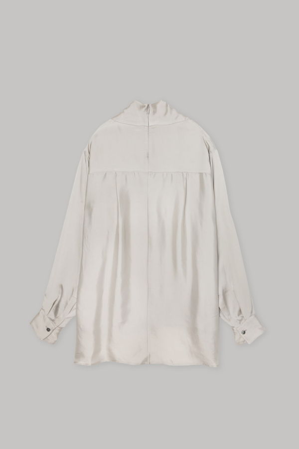 SAYAKA DAVIS NEW YORK Scarf Collar Blouse - Moon Gray