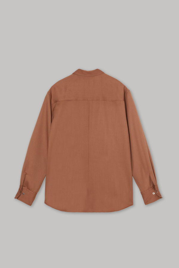 SAYAKA DAVIS NEW YORK Slim Wool Shirt - Clay