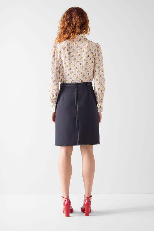 LK Bennett Mari Woven Top - Birch Multi