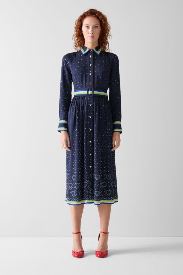 LK Bennett Kate Dress - Navy Multi