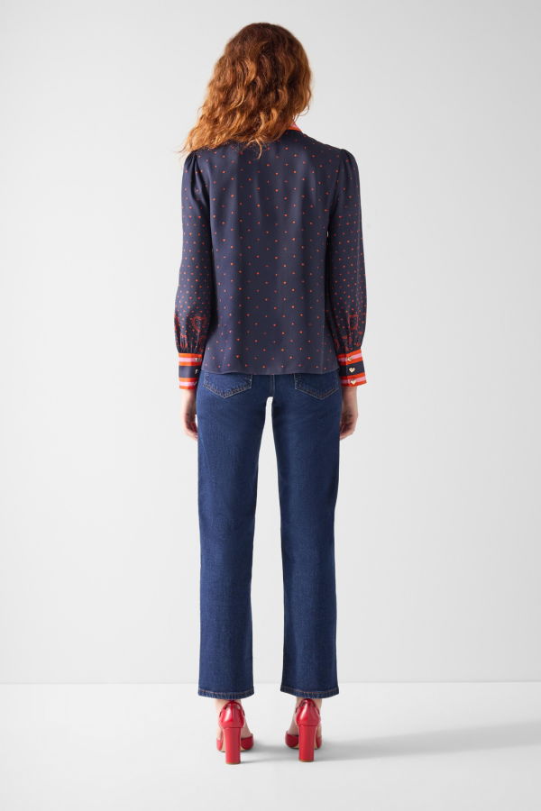 LK Bennett Honey Woven Shirt - Navy Multi