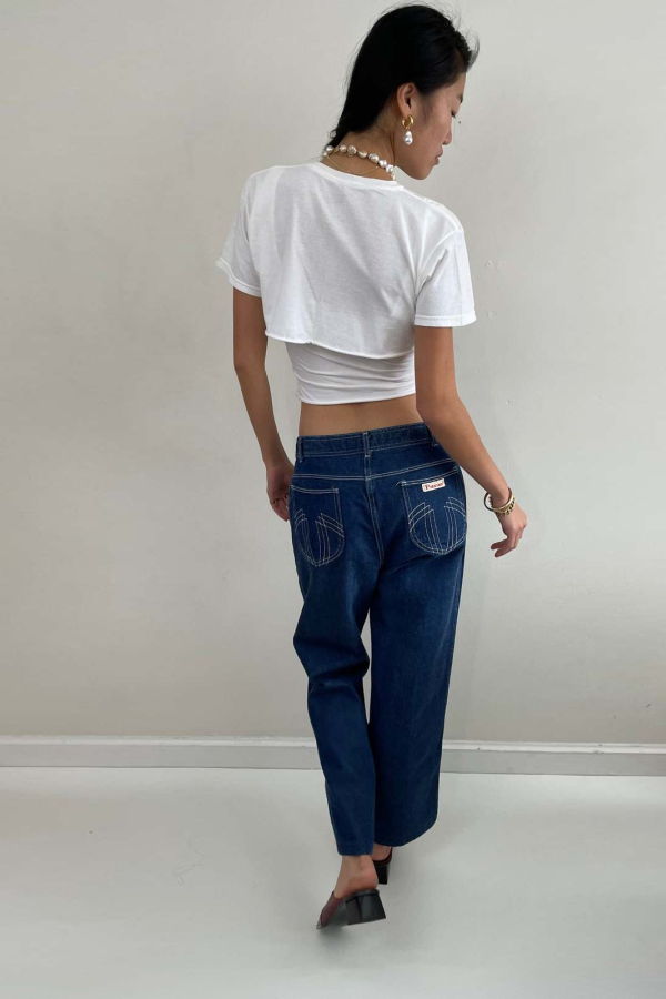 Pizzazz Vintage Wide Leg High Waisted Jeans - Medium Wash