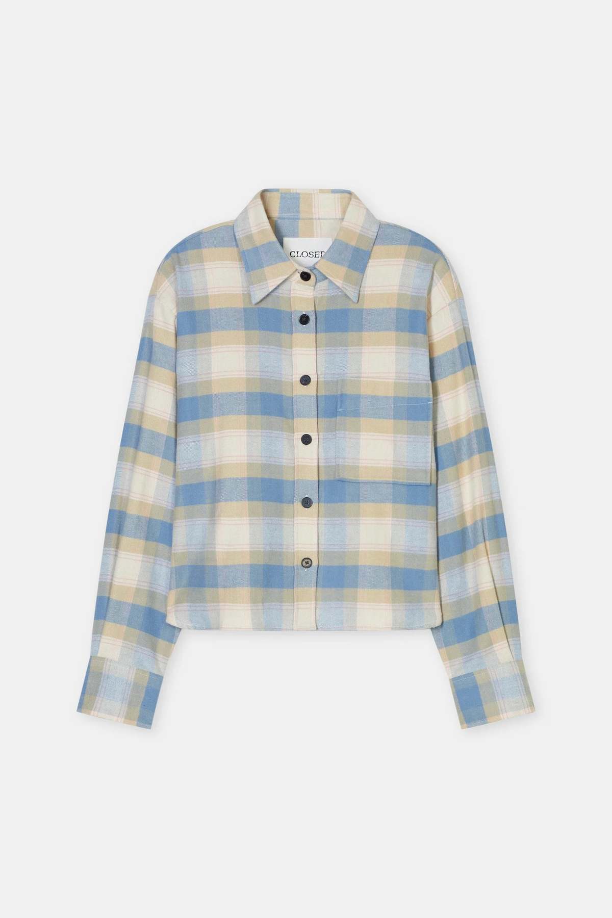 Closed Cropped Oversized Top - Powder Blue - Image 7 of 7