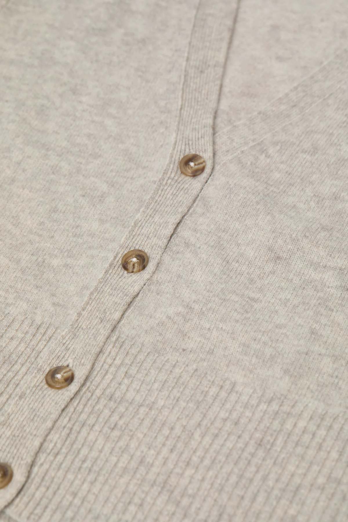 Closed V Neck Cardigan - Beige Mélange - Image 4 of 7