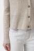 Closed V Neck Cardigan - Beige Mélange - Thumbnail 6
