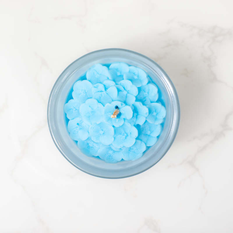 Multifaceted Artisan Candles Hydrangea Flower Candle
