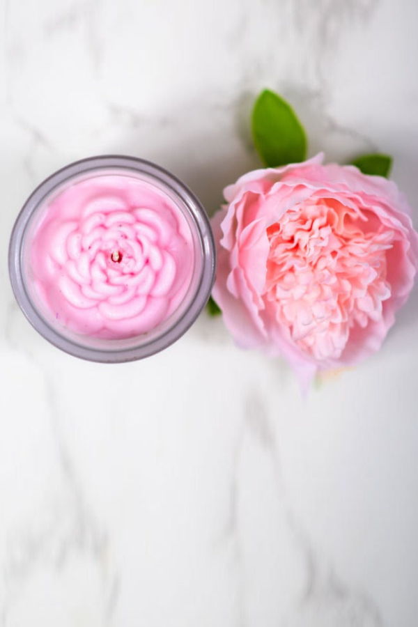 Multifaceted Artisan Candles Peony Flower Candle - Pink