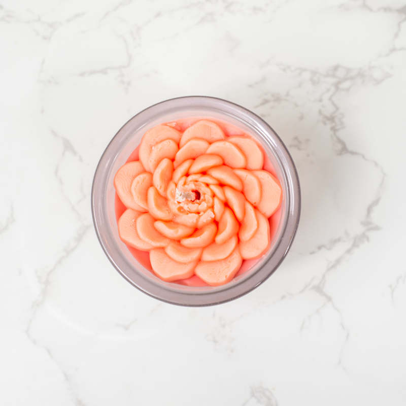 Multifaceted Artisan Candles Ranunculus Flower Candle