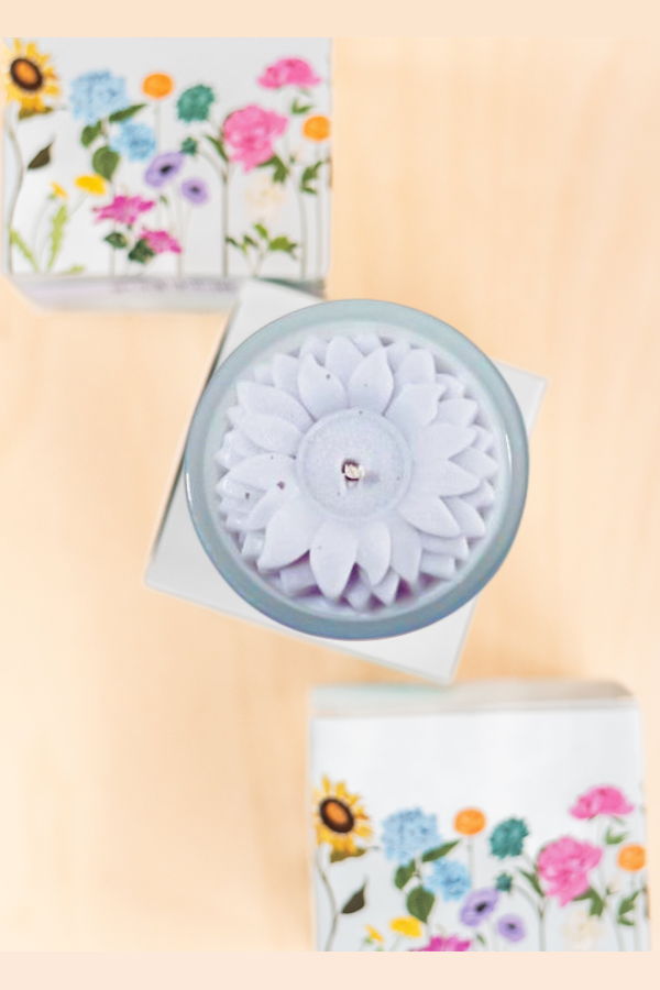 Multifaceted Artisan Candles Sunflower Candle