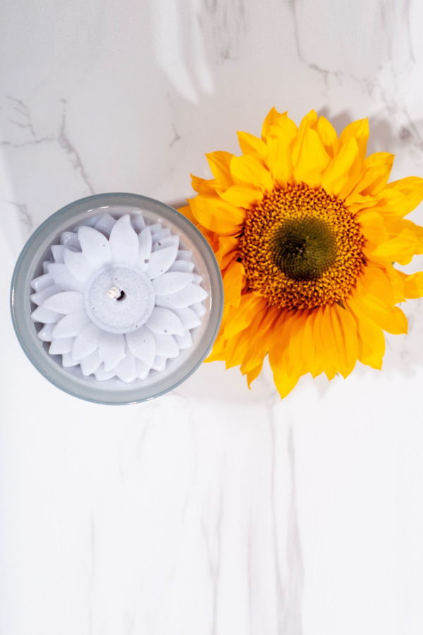 Multifaceted Artisan Candles Sunflower Candle