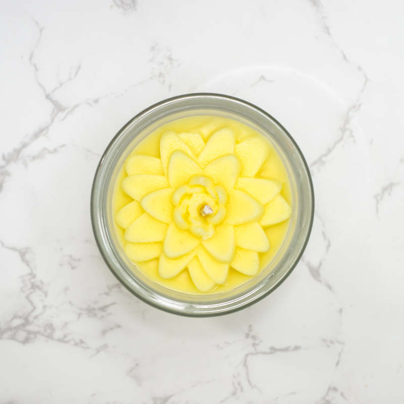 Multifaceted Artisan Candles Water Lily Flower Candle